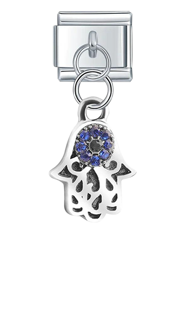 Fatma's Hand with Blue Stones, on Silver - fatma-s-hand-with-blue-stones-on-silver-charms-45932599345487.png