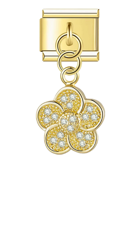Flower of 5 Petals in Gold with Stones, on Gold - flower-of-5-petals-in-gold-with-stones-on-gold-charms-45931158012239.png