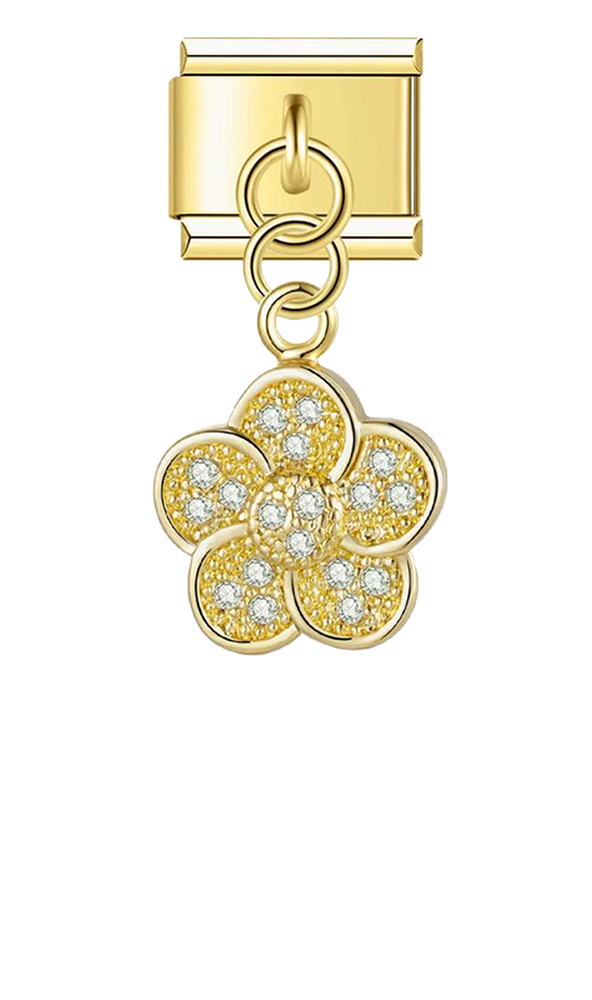 Flower of 5 Petals in Gold with Stones, on Gold - flower-of-5-petals-in-gold-with-stones-on-gold-charms-45931158012239.png