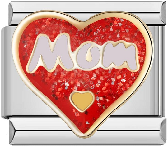 Glittery Red Heart, Mom, on Silver - glittery-red-heart-mom-on-silver-45431928488271.png