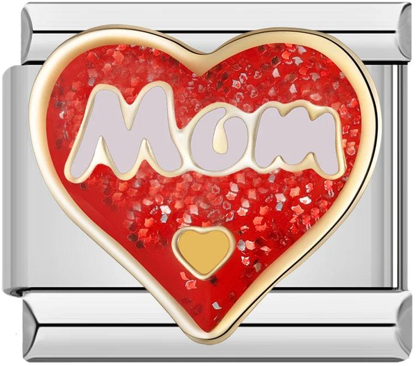 Glittery Red Heart, Mom, on Silver - glittery-red-heart-mom-on-silver-45431928488271.png