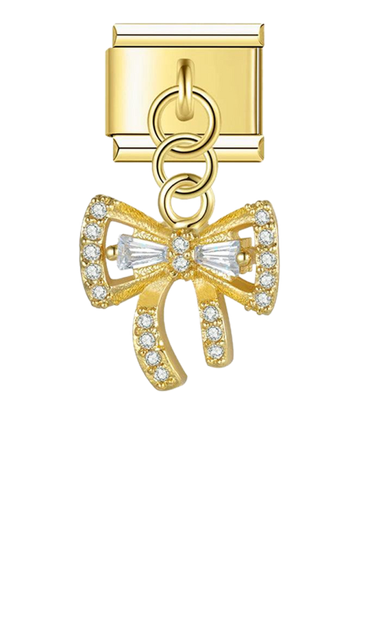 Gold Butterfly Knot with Stones, on Gold - gold-butterfly-knot-with-stones-on-gold-charms-45931157061967.png