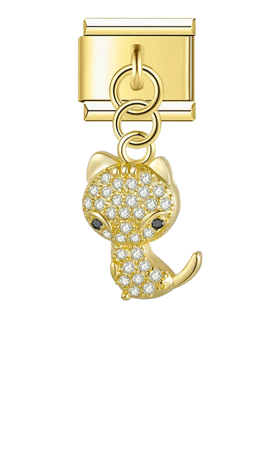 Gold Cat with Stones, on Gold - gold-cat-with-stones-on-gold-charms-45931155784015.png