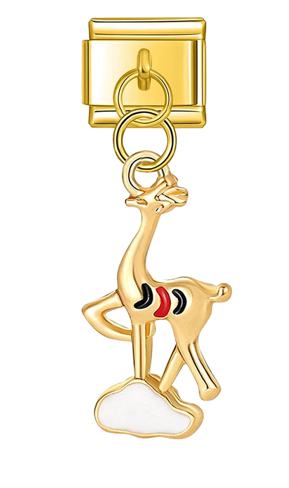Gold Christmas Reindeer on a Cloud - gold-christmas-reindeer-on-a-cloud-charms-45395226591567.png