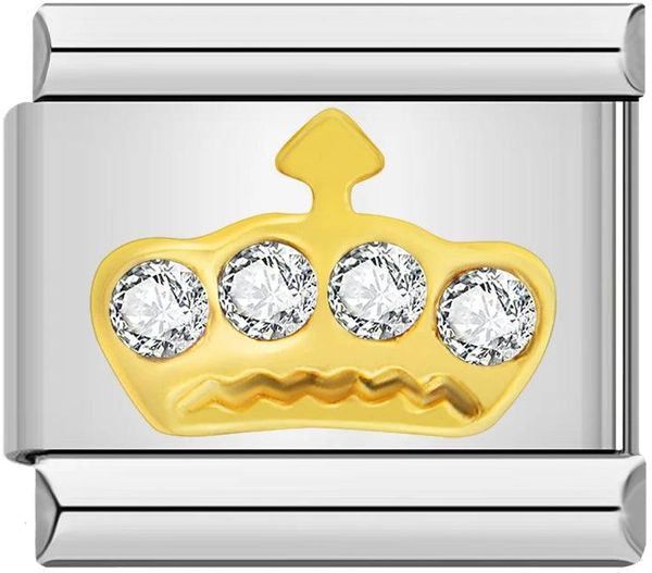 Gold Crown on Silver with White Stones - gold-crown-on-silver-with-white-stones-45411572744527.png
