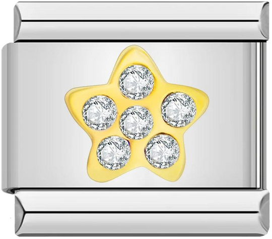Gold Star on Silver and White Stones - gold-star-on-silver-and-white-stones-45411571466575.png