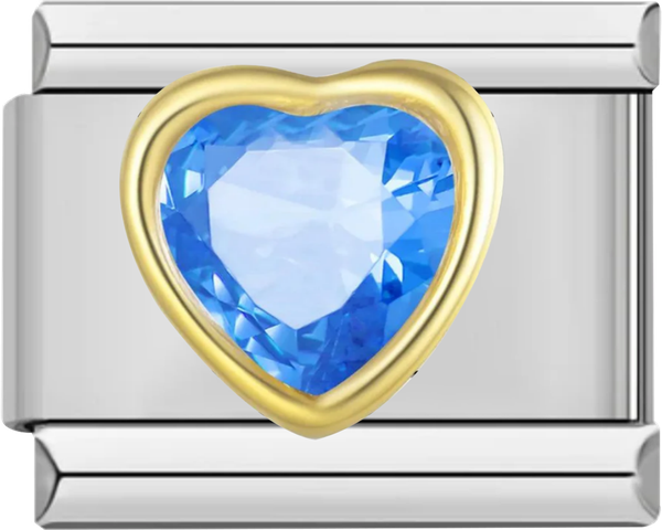 Gold Heart with Large Blue Stone - gold heart with large blue stone.png