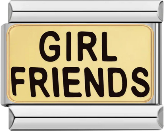 Gold Plate, Girl Friends, on Silver - gold plate girl friends on silver.png