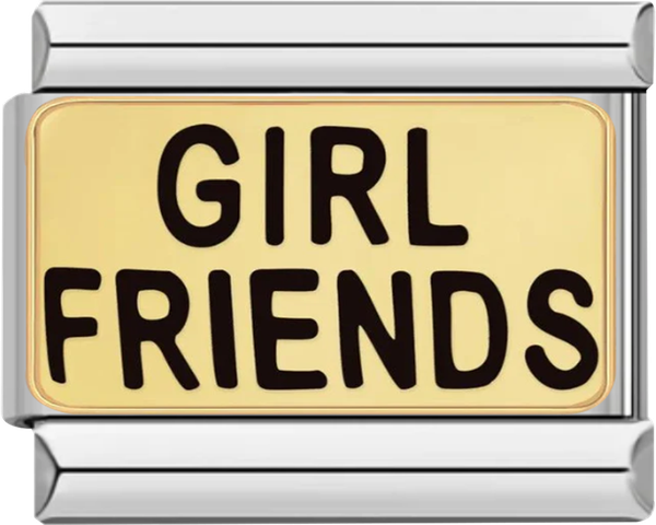 Gold Plate, Girl Friends, on Silver - gold plate girl friends on silver.png