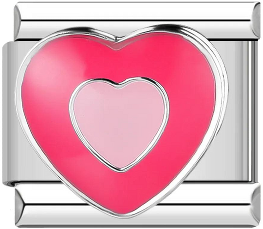 Pink heart, on Silver - heart-4.png