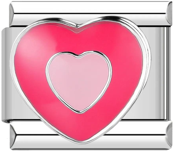 Pink heart, on Silver - heart-4.png