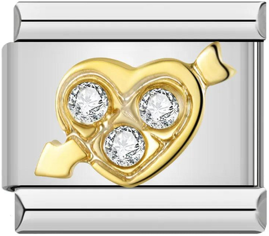 Heart of Gold with Its Stones Pierced by an Arrow - heart-of-gold-with-its-stones-pierced-by-an-arrow-45394064245071.png