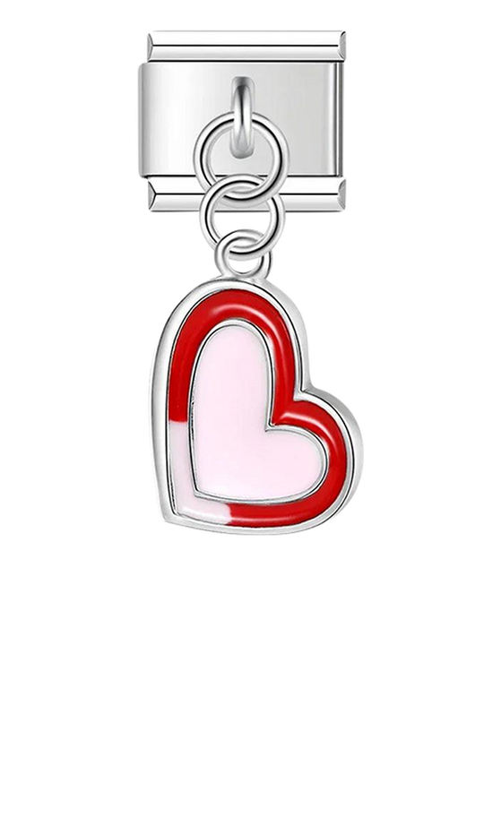 Heart, Red and Pink, on Silver - heart-red-and-pink-on-silver-charms.png