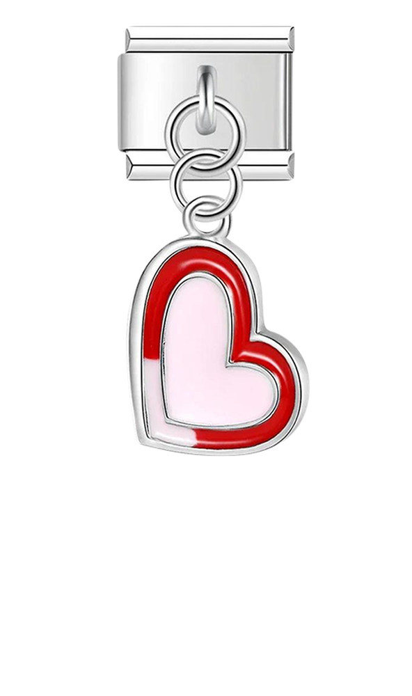 Heart, Red and Pink, on Silver - heart-red-and-pink-on-silver-charms.png