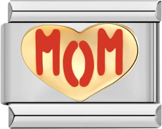 Heart in Gold, Love Mom in Red, on silver - heart in gold love mom in red on silver.png