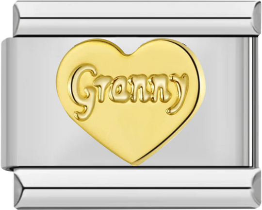 Heart, Love Granny in Gold, on Silver - heart love granny in gold on silver.png