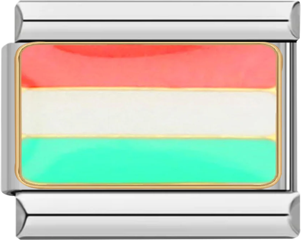 Hungary Flag, on Silver - hungary flag on silver.png