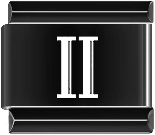 II, Roman Numeral, on Black - ii-roman-numeral-on-black-45942693593423.png