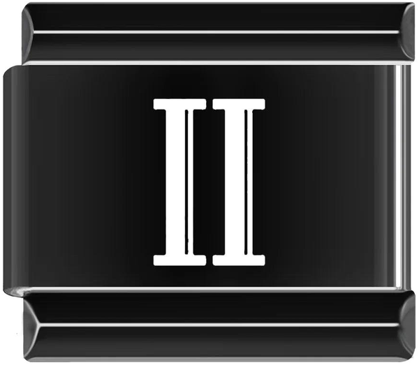 II, Roman Numeral, on Black - ii-roman-numeral-on-black-45942693593423.png