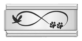 Infinity, Animal Paws, on Silver