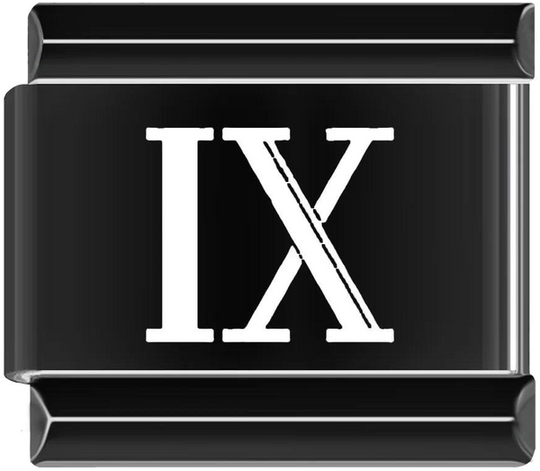 IX, Roman Numeral, on Black - ix-roman-numeral-on-black-45942695100751.png