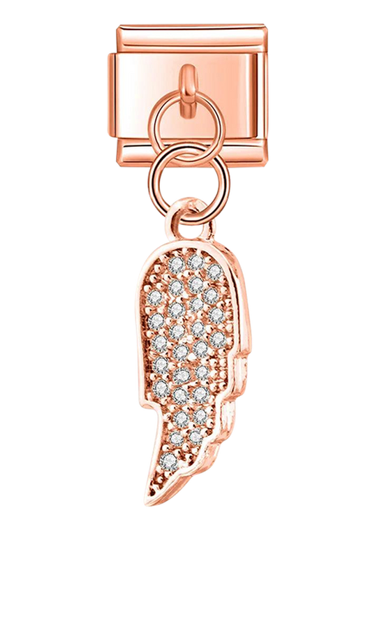 Large Angel Wing with Stones, on Rose Gold - large-angel-wing-with-stones-on-rose-gold-charms-45941695676751.png