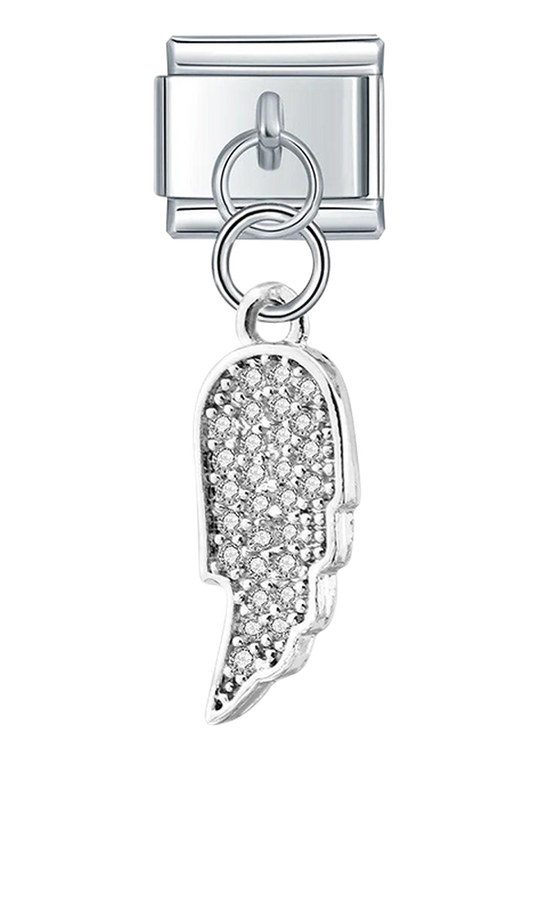 Large Angel Wing with Stones, on Silver - large-angel-wing-with-stones-on-silver-charms-45941695054159.png