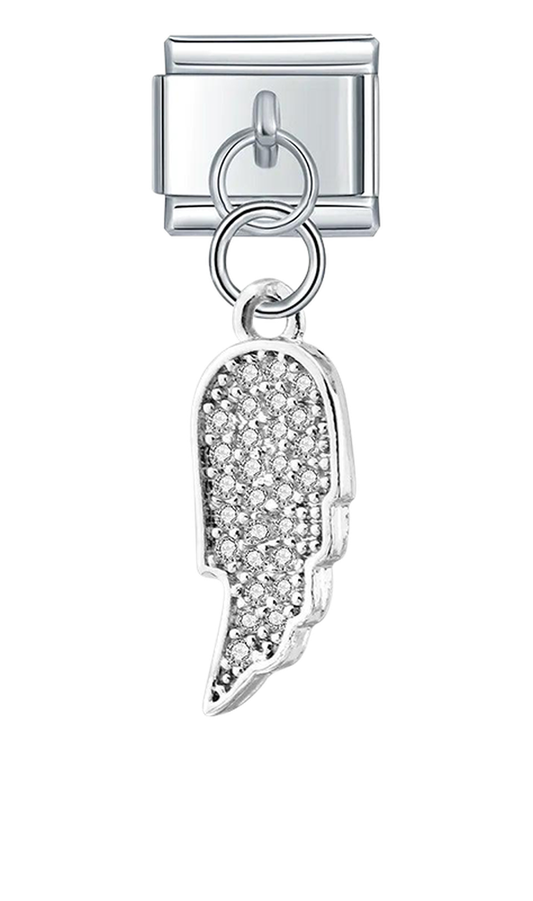Large Angel Wing with Stones, on Silver - large-angel-wing-with-stones-on-silver-charms-45941695054159.png