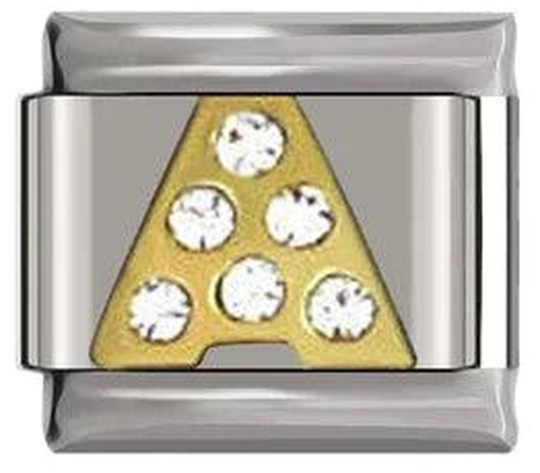 Letter A in Gold with Stones, on Silver - letter-a-in-gold-with-stones-on-silver-45962556703055.png