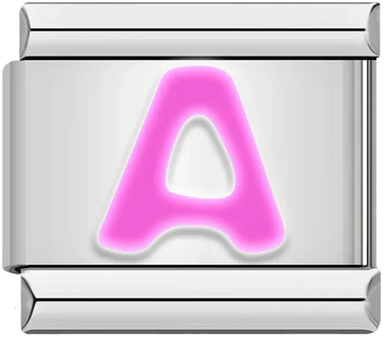 Letter A in Pink, on Silver - letter-a-in-pink-on-silver-45960559952207.png