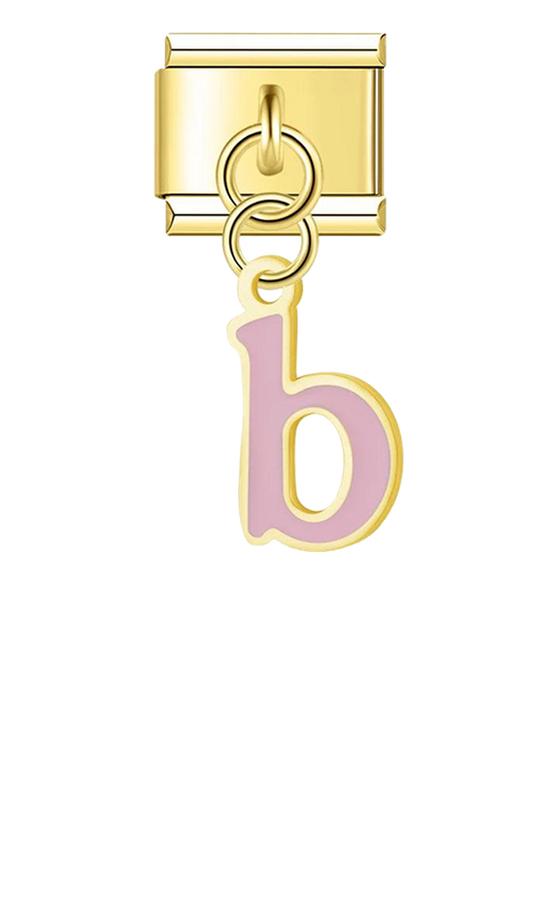 Letter B in Pink, on Gold - letter-b-in-pink-on-gold-charms-45962558865743.png
