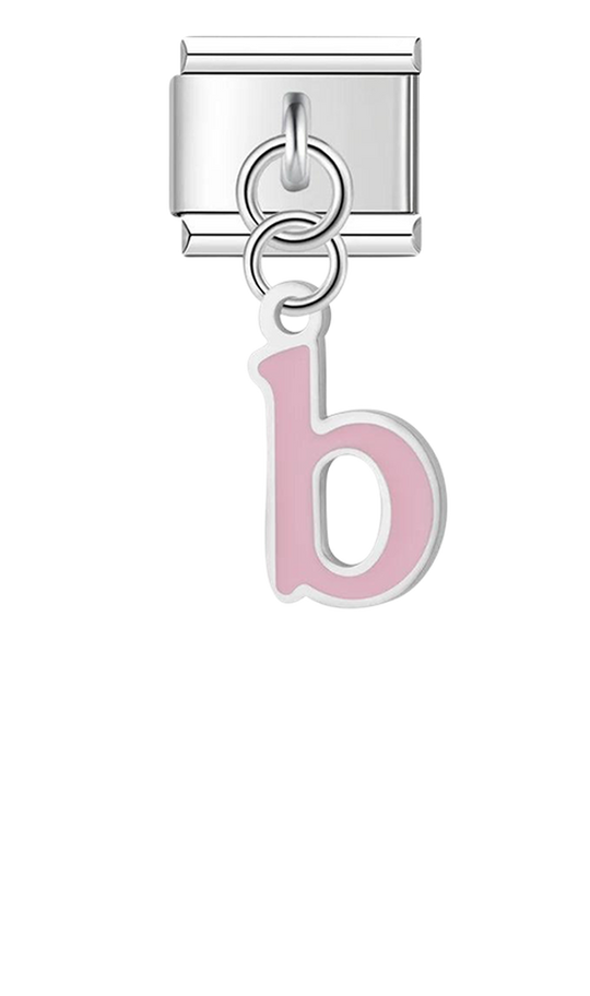 Letter B in Pink, on Silver - letter-b-in-pink-on-silver-charms.png