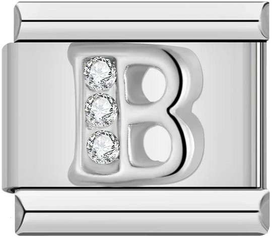 Letter B with Stones, on Silver - letter-b-with-stones-on-silver-45961145418063.png