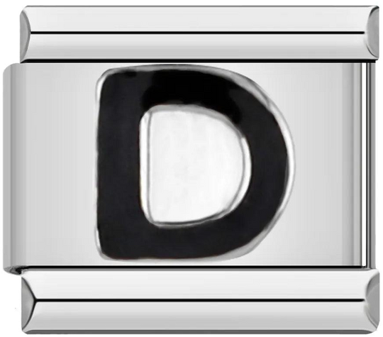 Letter D in Black, on Silver - letter-d-in-black-on-silver-45960235811151.png