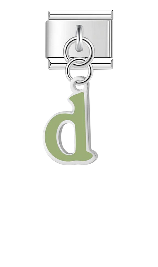Letter D in Green, on Silver - letter-d-in-green-on-silver-charms.png
