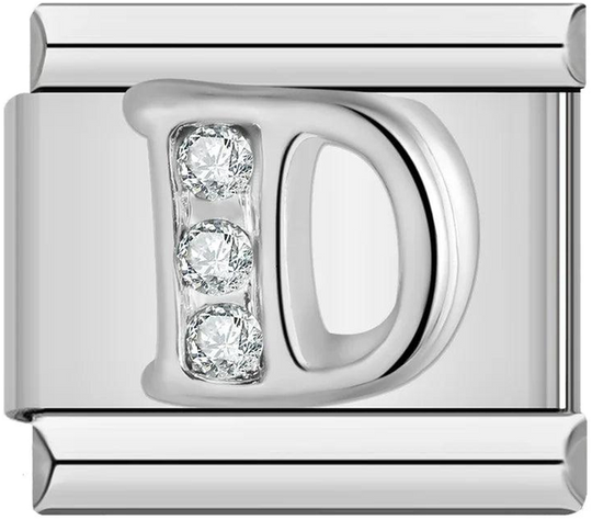 Letter D with Stones, on Silver - letter-d-with-stones-on-silver-45961146499407.png