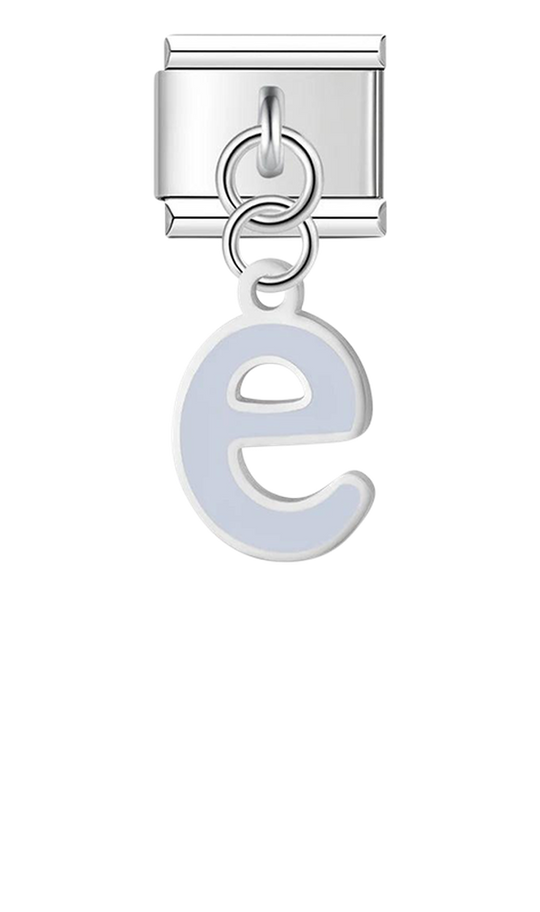 Letter E in Grey, on Silver - letter-e-in-grey-on-silver-charms.png