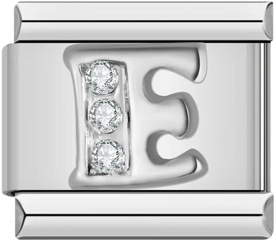 Letter E with Stones, on Silver - letter-e-with-stones-on-silver-45961146794319.png