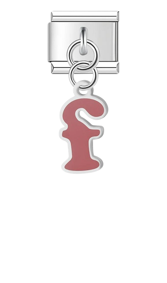 Letter F in Burgundy Pink, on Silver - letter-f-in-burgundy-pink-on-silver-charms.png