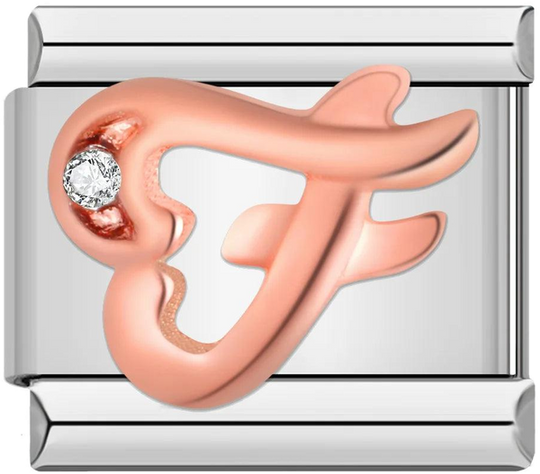Letter F in Rose Gold with Stones, on Silver - letter-f-in-rose-gold-with-stones-on-silver.png