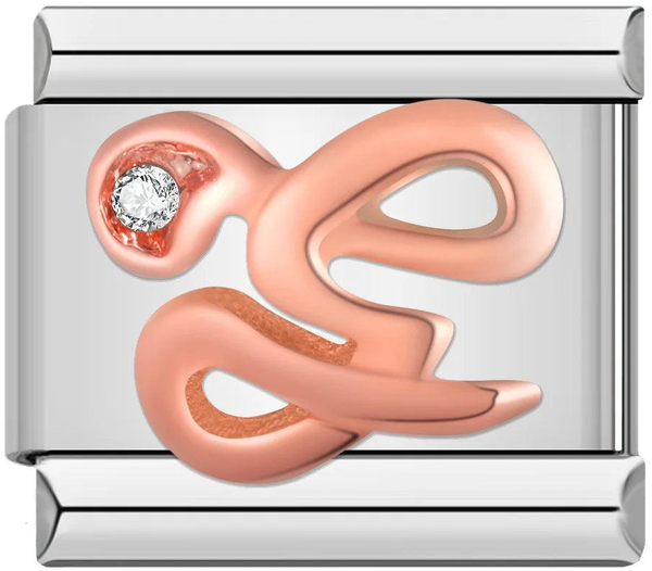 Letter G in Rose Gold with Stones, on Silver - letter-g-in-rose-gold-with-stones-on-silver.png