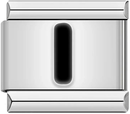 Letter I in Black, on Silver - letter-i-in-black-on-silver.png