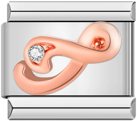 Letter I in Rose Gold with Stones, on Silver - letter-i-in-rose-gold-with-stones-on-silver.png