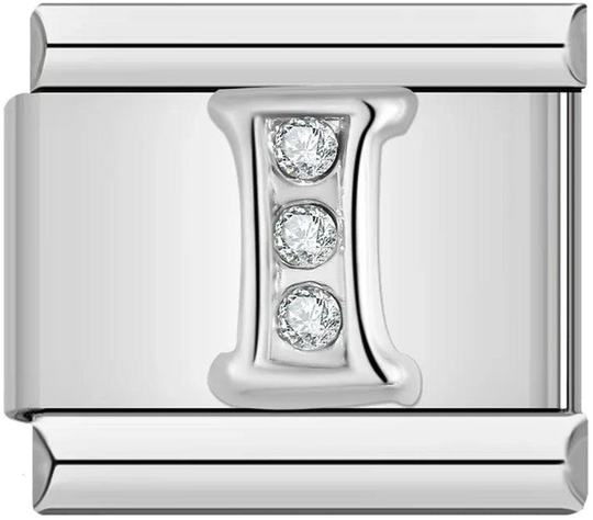 Letter I with Stones, on Silver - letter-i-with-stones-on-silver-45961146204495.png