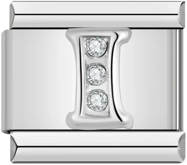 Letter I with Stones, on Silver - letter-i-with-stones-on-silver-45961146204495.png