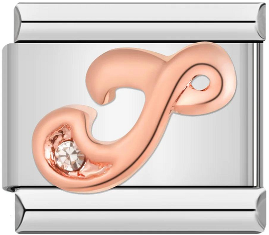 Letter J in Rose Gold with Stones, on Silver - letter-j-in-rose-gold-with-stones-on-silver.png