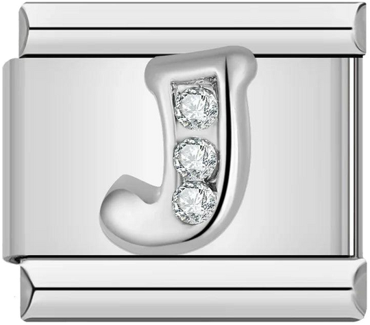 Letter J with Stones, on Silver - letter-j-with-stones-on-silver-45961147547983.png