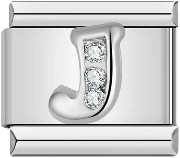 Letter J with Stones, on Silver - letter-j-with-stones-on-silver-45961147547983.png