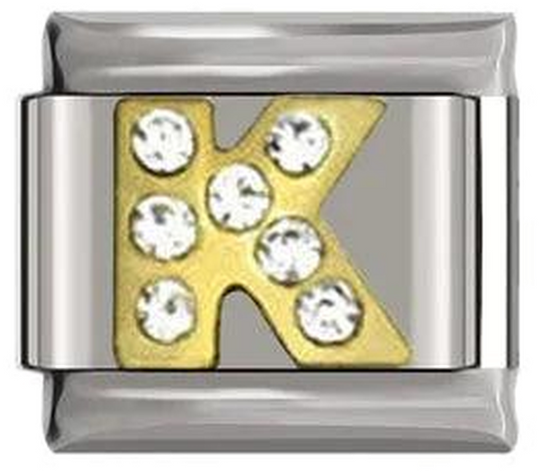 Letter K in Gold with Stones, on Silver - letter-k-in-gold-with-stones-on-silver-45962555097423.png