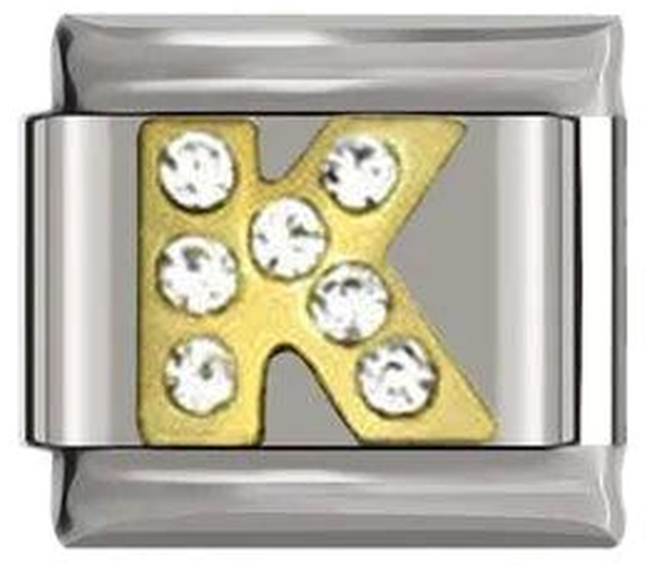 Letter K in Gold with Stones, on Silver - letter-k-in-gold-with-stones-on-silver-45962555097423.png